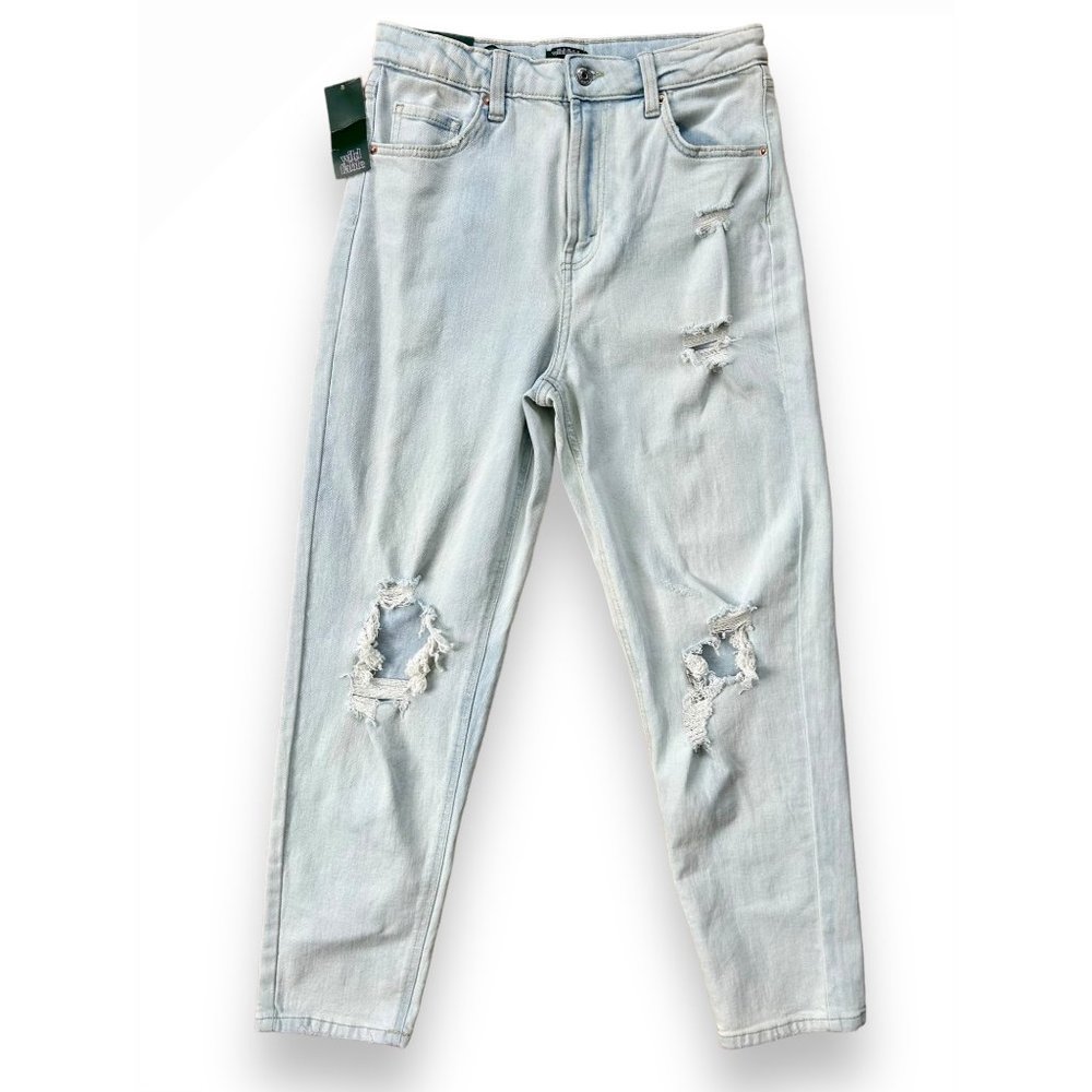 Wild Fable Highest Rise Mom Distressed Jeans 90s retro grunge light wash